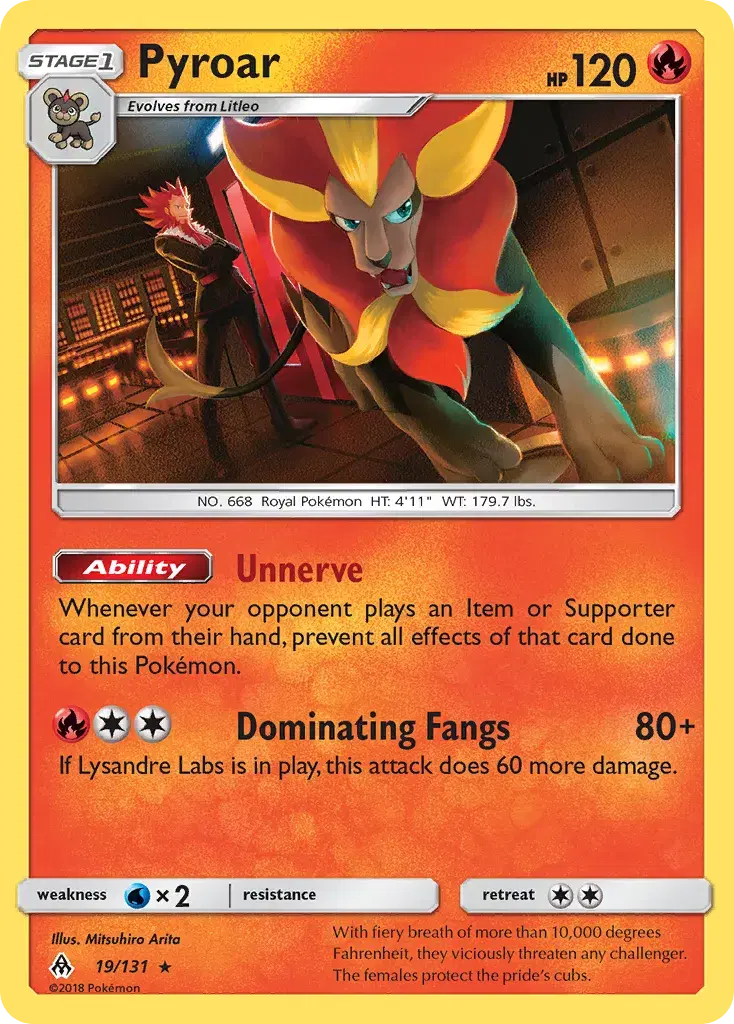 Pyroar Forbidden Light 19