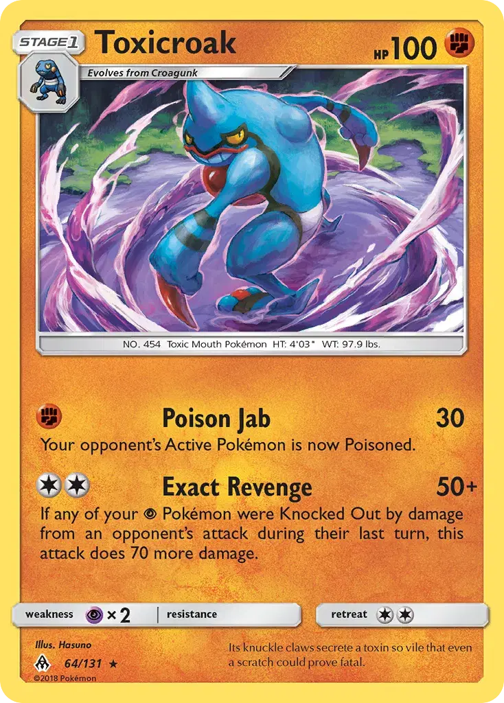 Toxicroak Forbidden Light 64