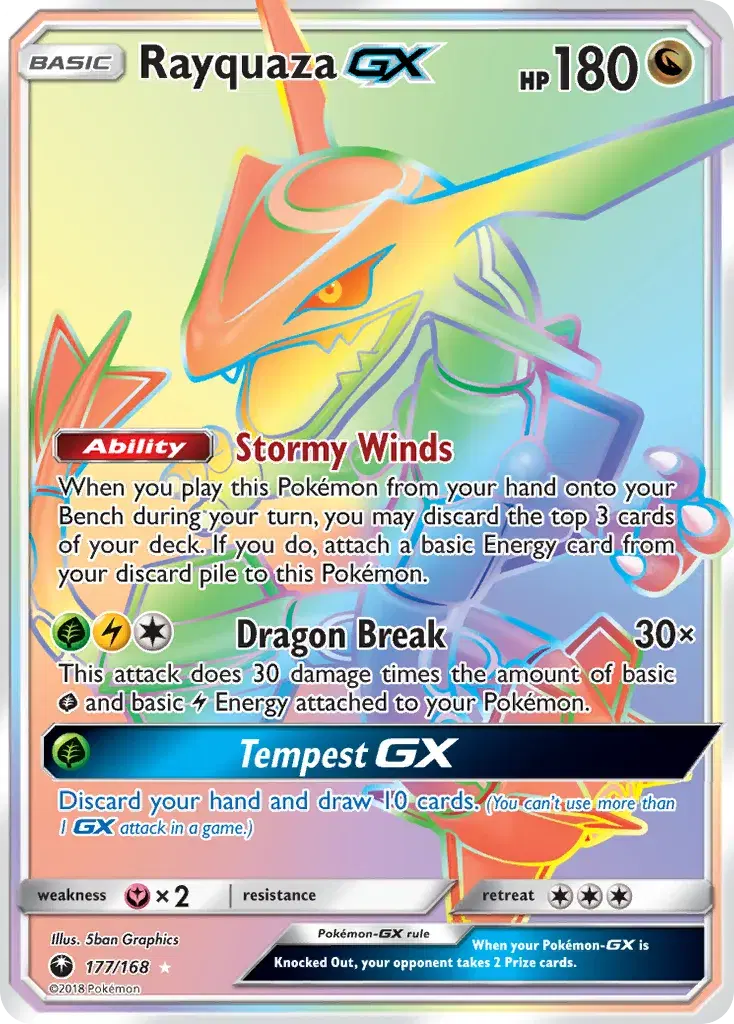 Rayquaza-GX Celestial Storm 177