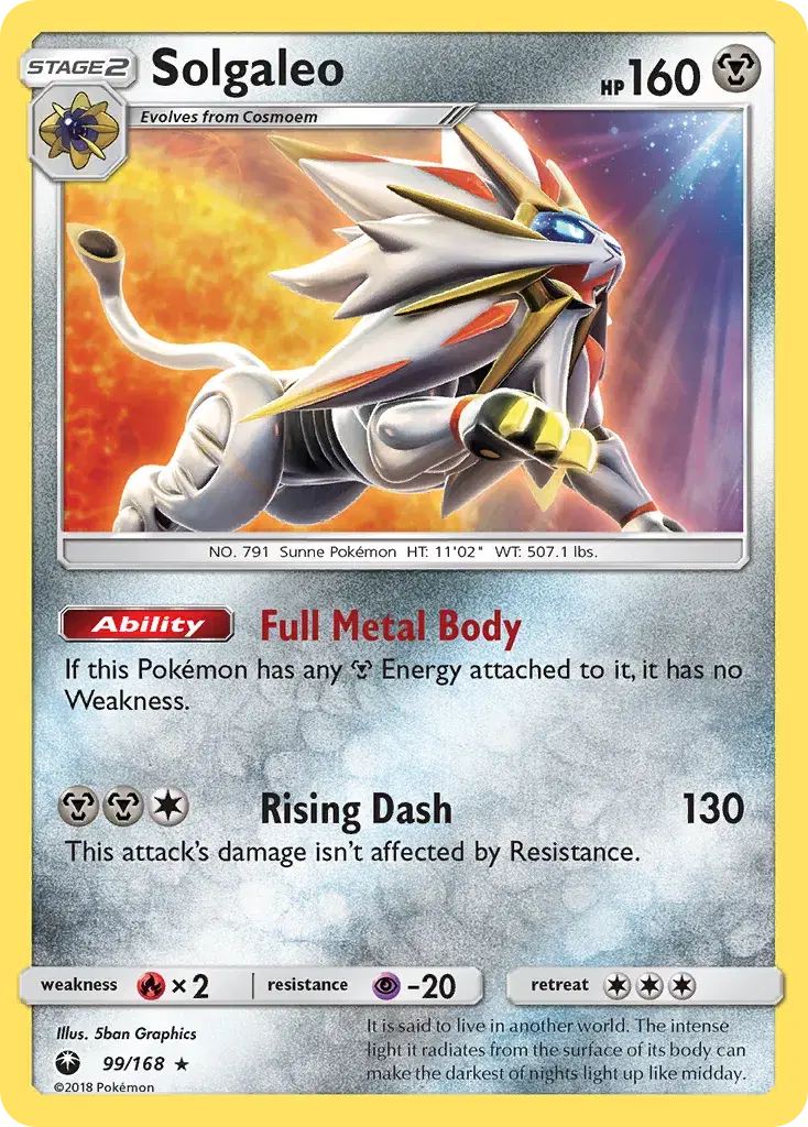 Solgaleo Celestial Storm 99