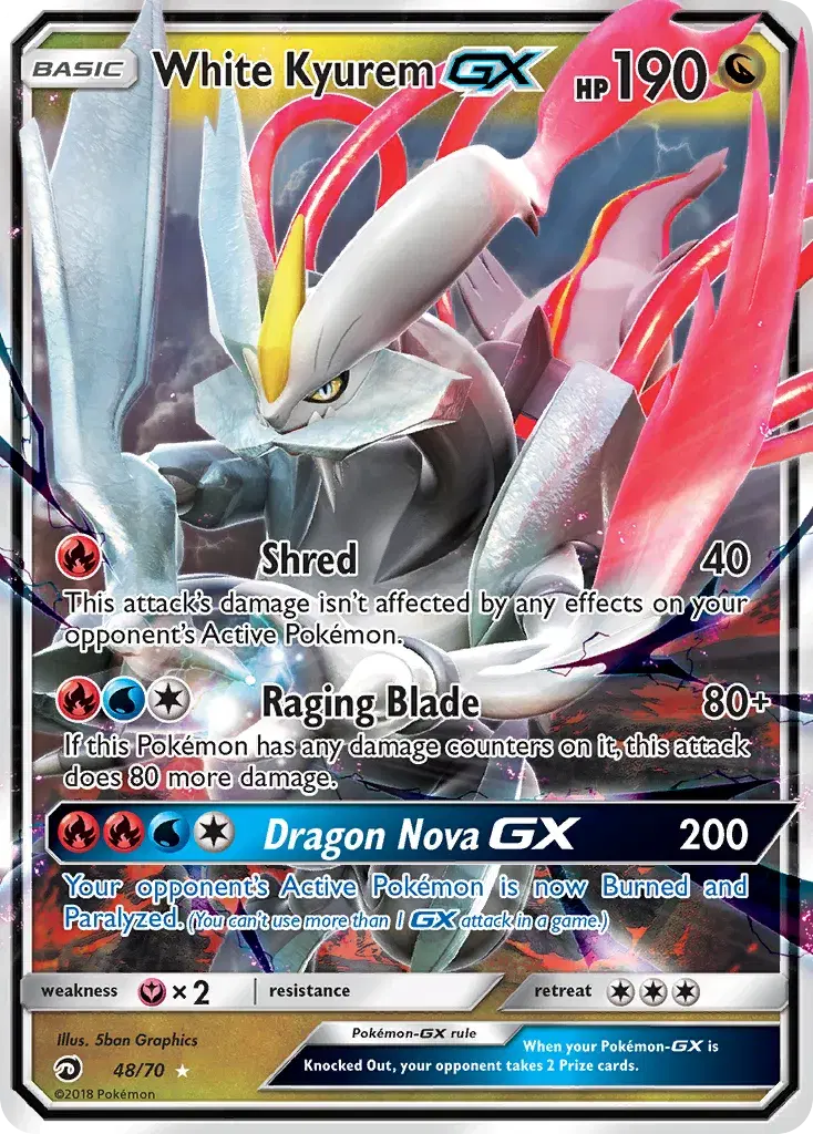 White Kyurem-GX Dragon Majesty 48
