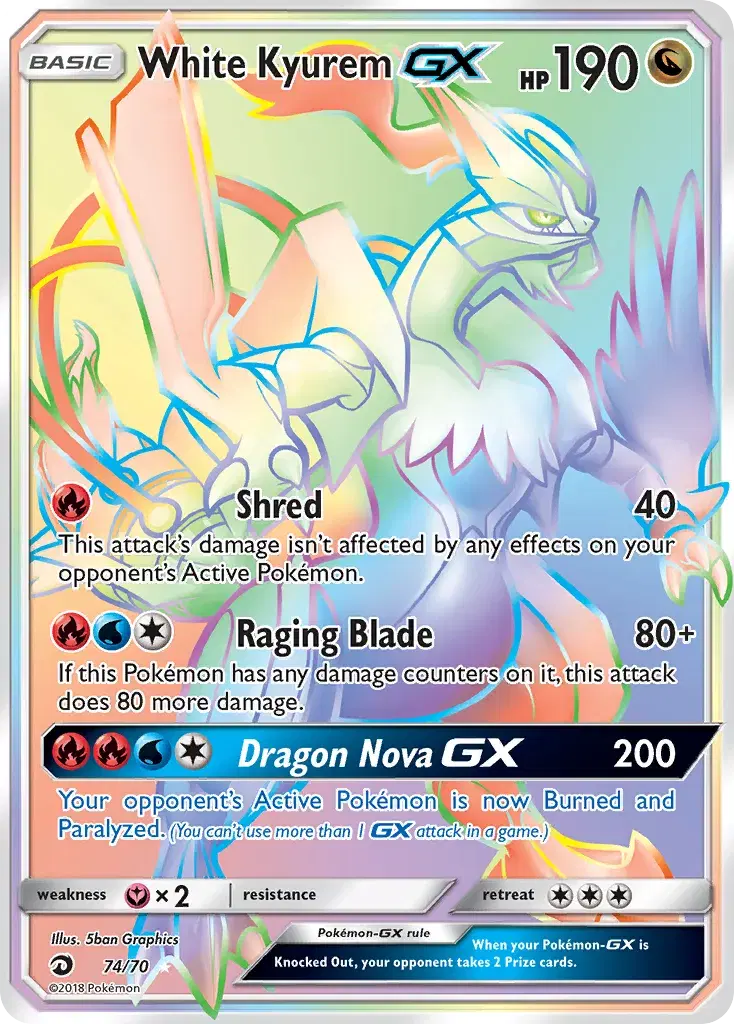White Kyurem-GX Dragon Majesty 74