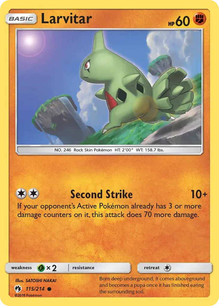 Larvitar Lost Thunder 115