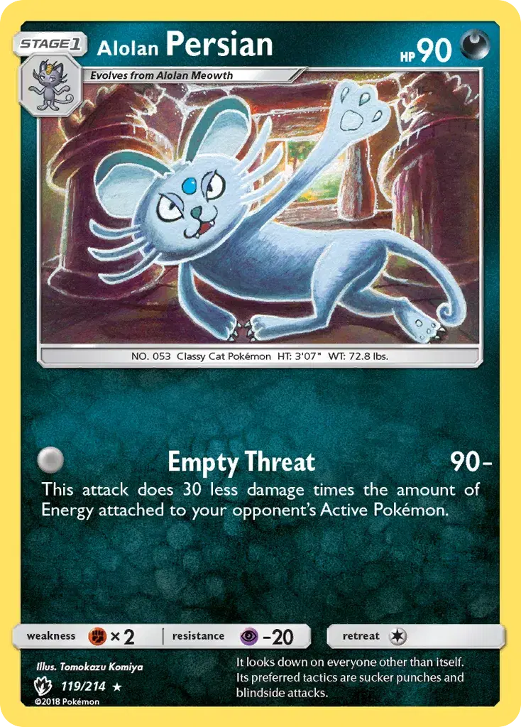 Alolan Persian Lost Thunder 119