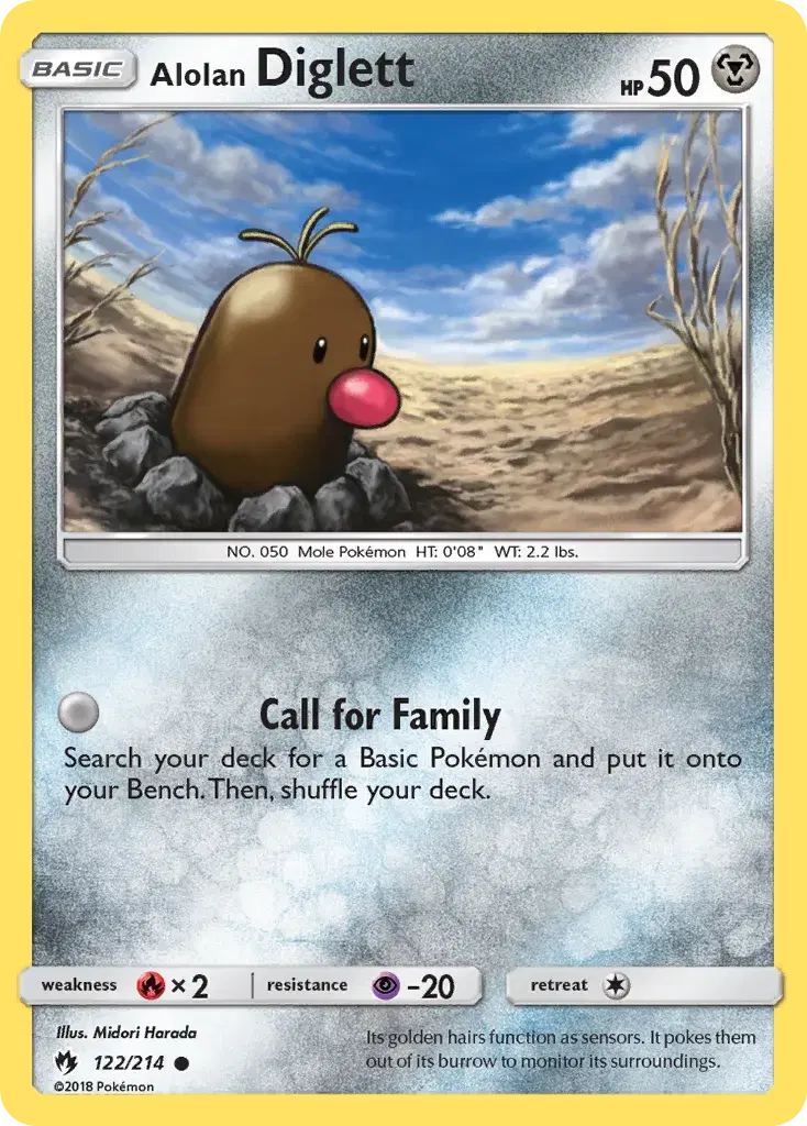 Alolan Diglett Lost Thunder 122