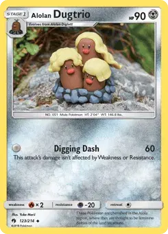 Alolan Dugtrio Lost Thunder