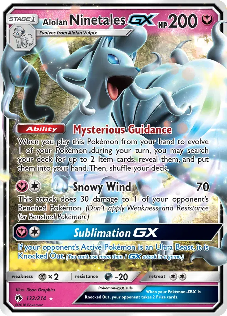 Alolan Ninetales-GX Lost Thunder 132