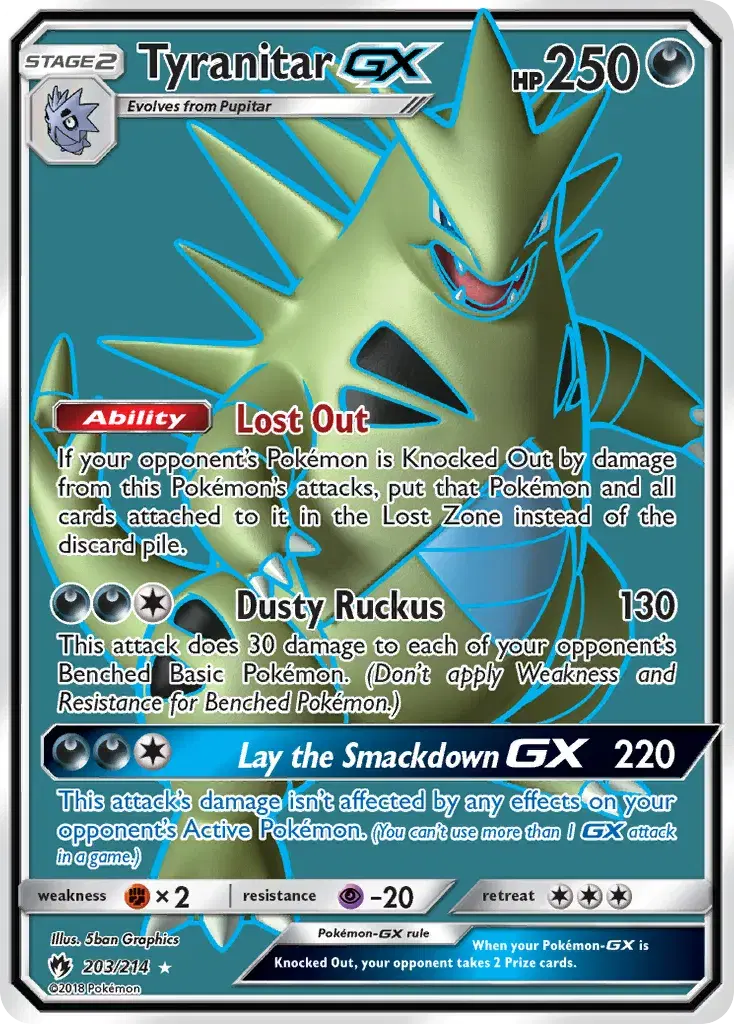 Tyranitar-GX Lost Thunder 203