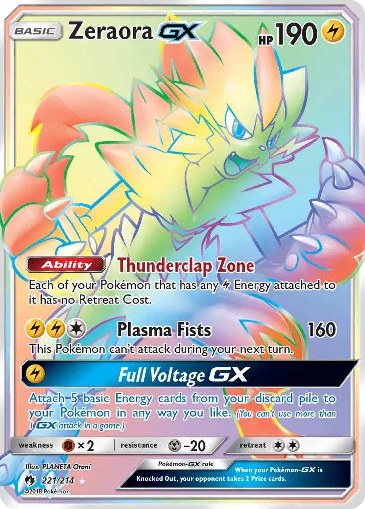 Zeraora-GX Lost Thunder 221