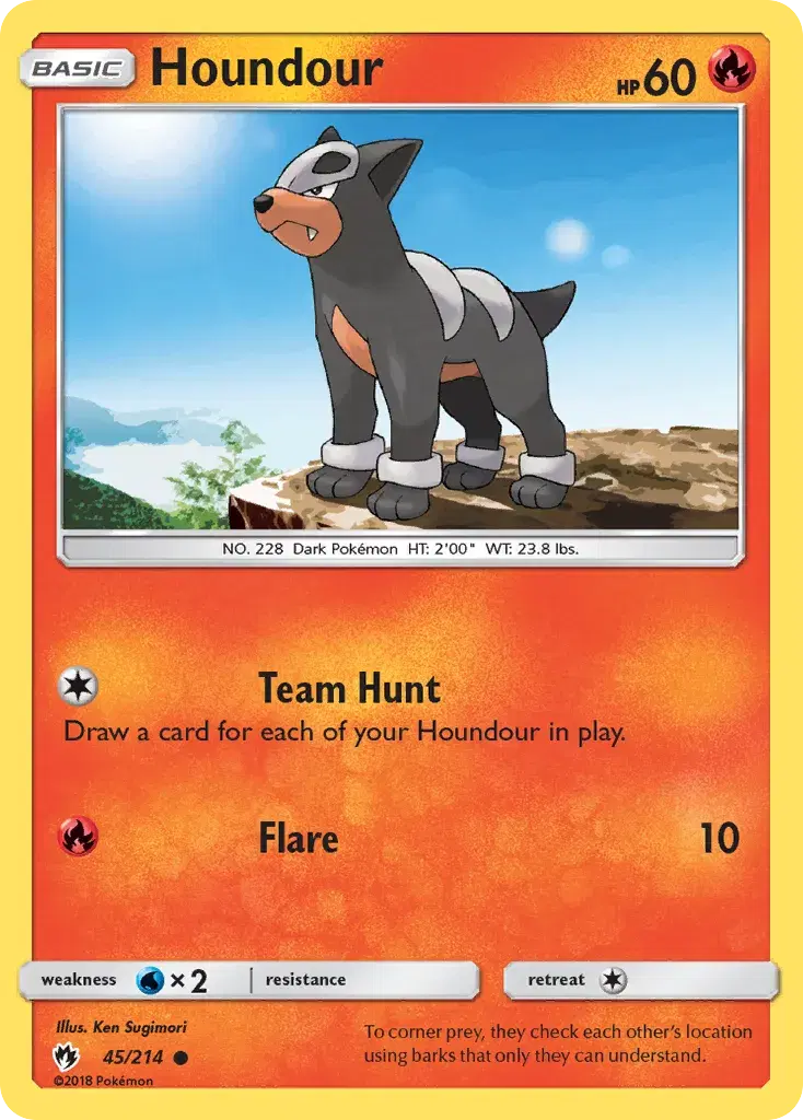 Houndour Lost Thunder 45