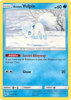 Alolan Vulpix Lost Thunder