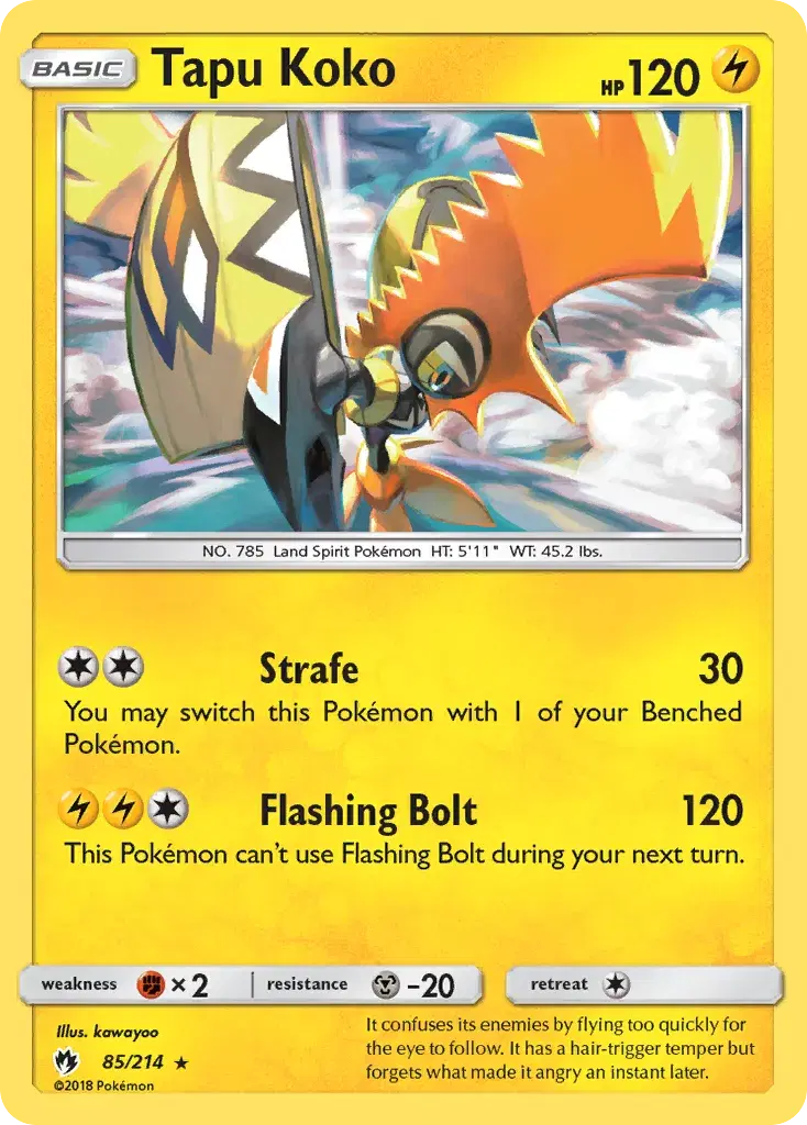 Tapu Koko Lost Thunder 85