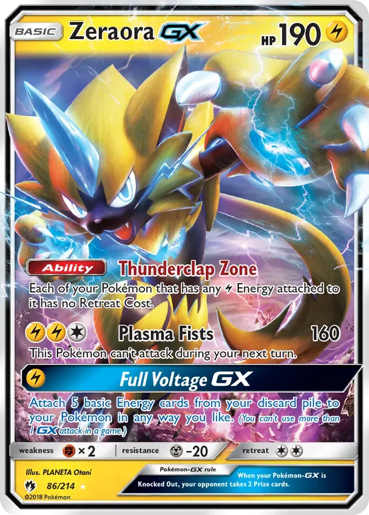 Zeraora-GX Lost Thunder 86