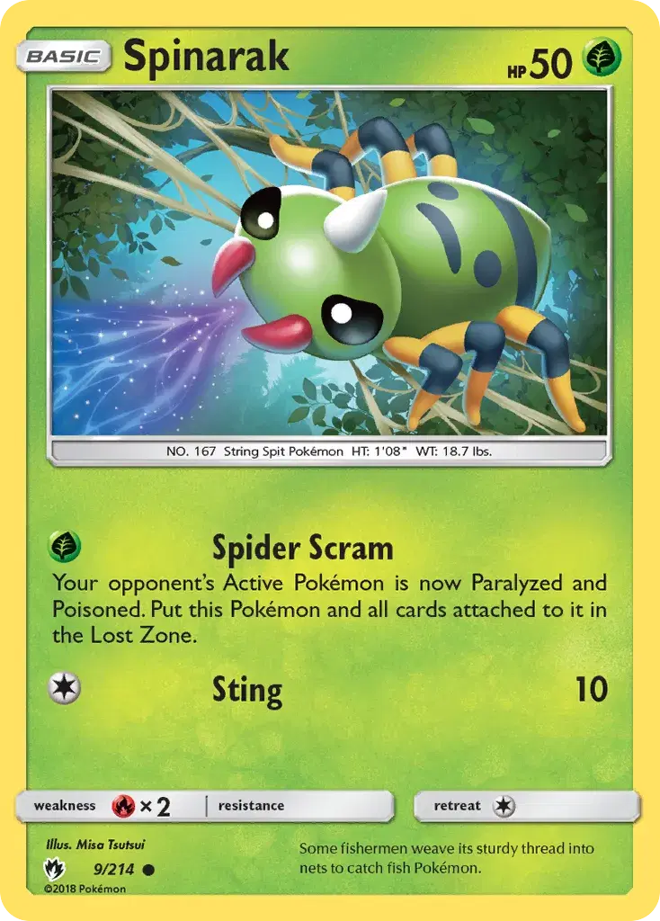 Spinarak Lost Thunder 9