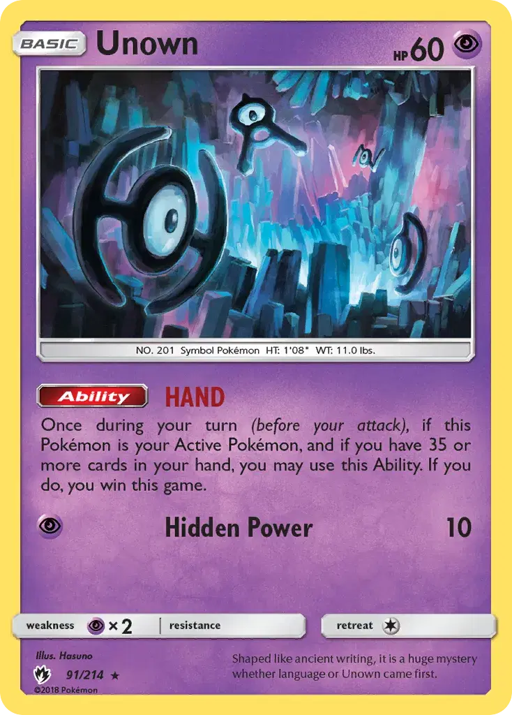 Unown Lost Thunder 91