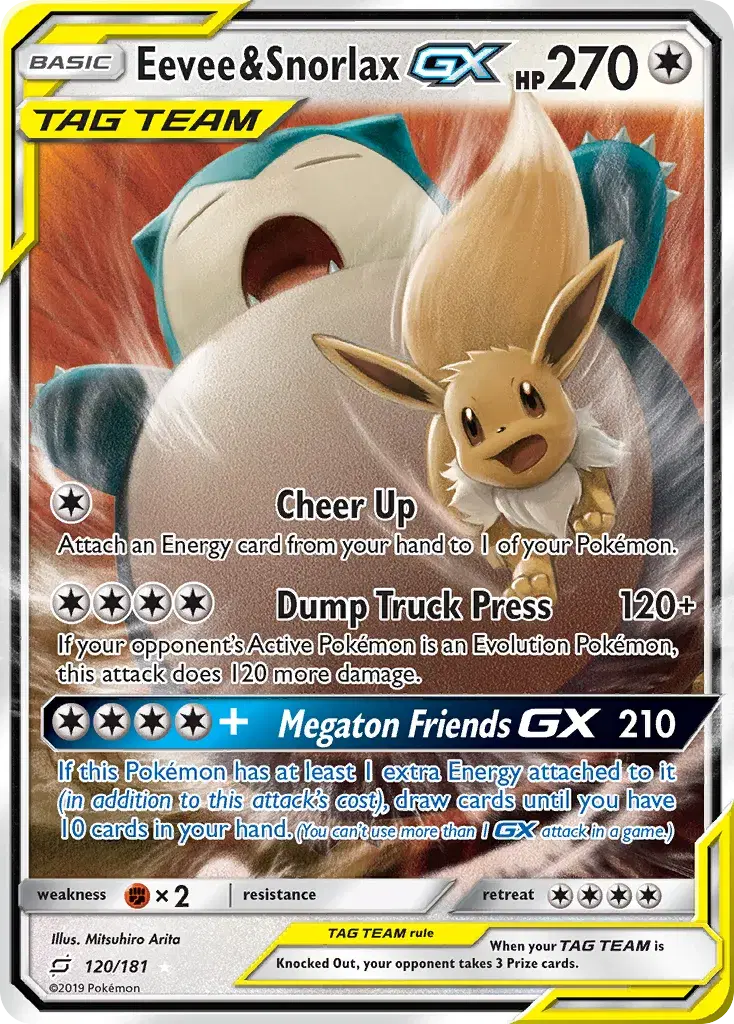 Eevee & Snorlax-GX Team Up 120
