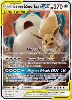 Eevee & Snorlax-GX Team Up