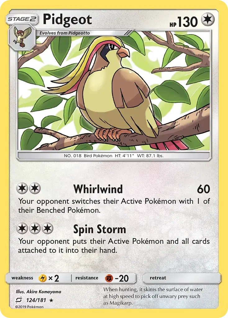 Pidgeot Team Up 124