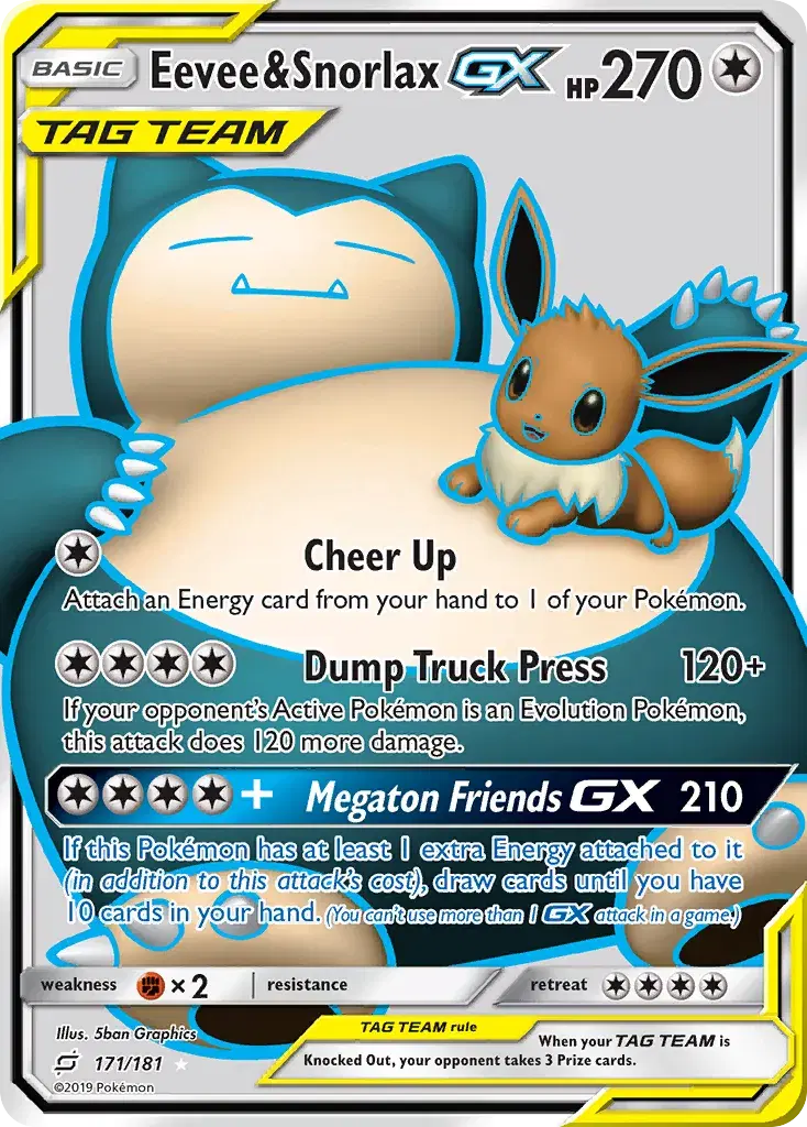 Eevee & Snorlax-GX Team Up 171