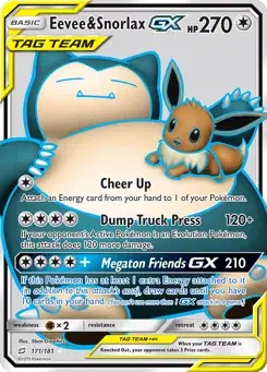 Eevee & Snorlax-GX Team Up