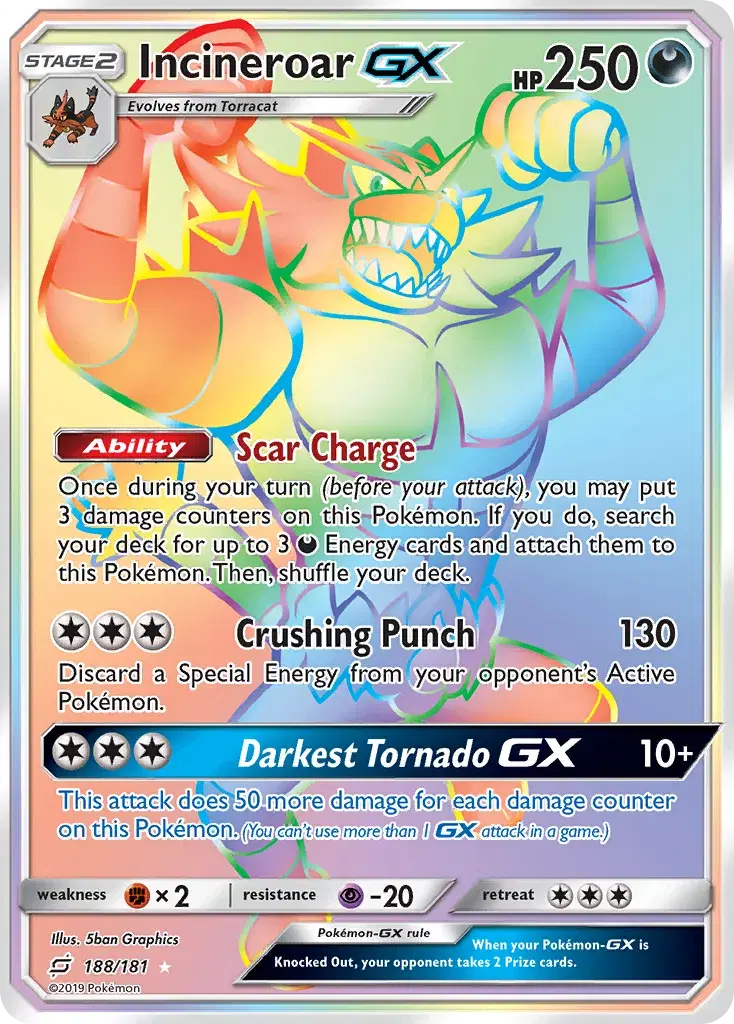 Incineroar-GX Team Up 188