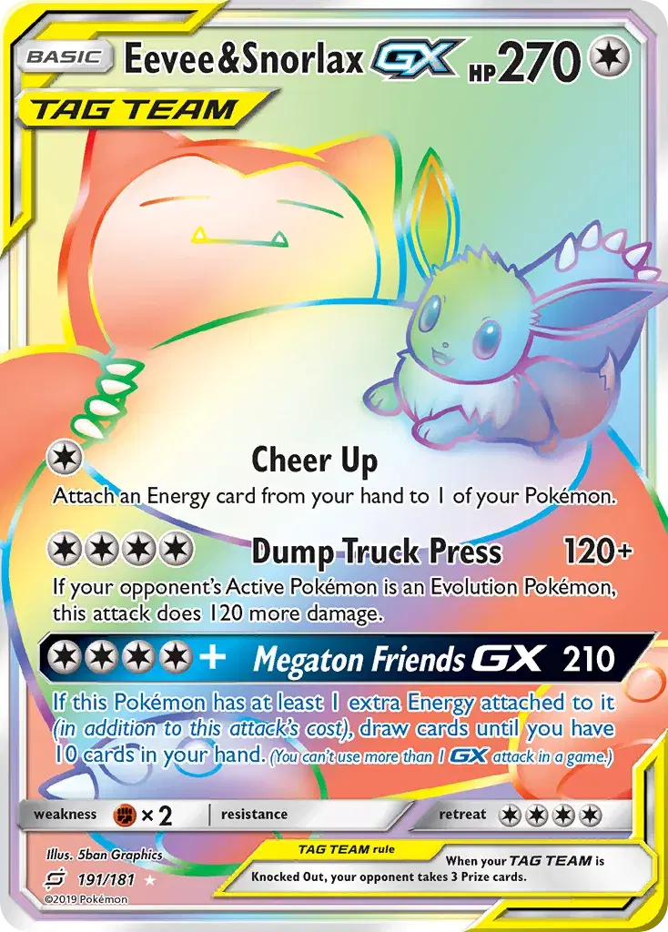 Eevee & Snorlax-GX Team Up 191