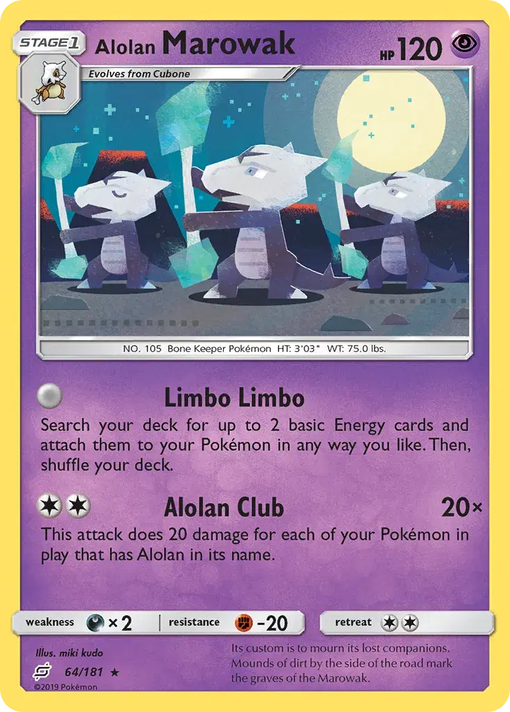 Alolan Marowak Team Up 64