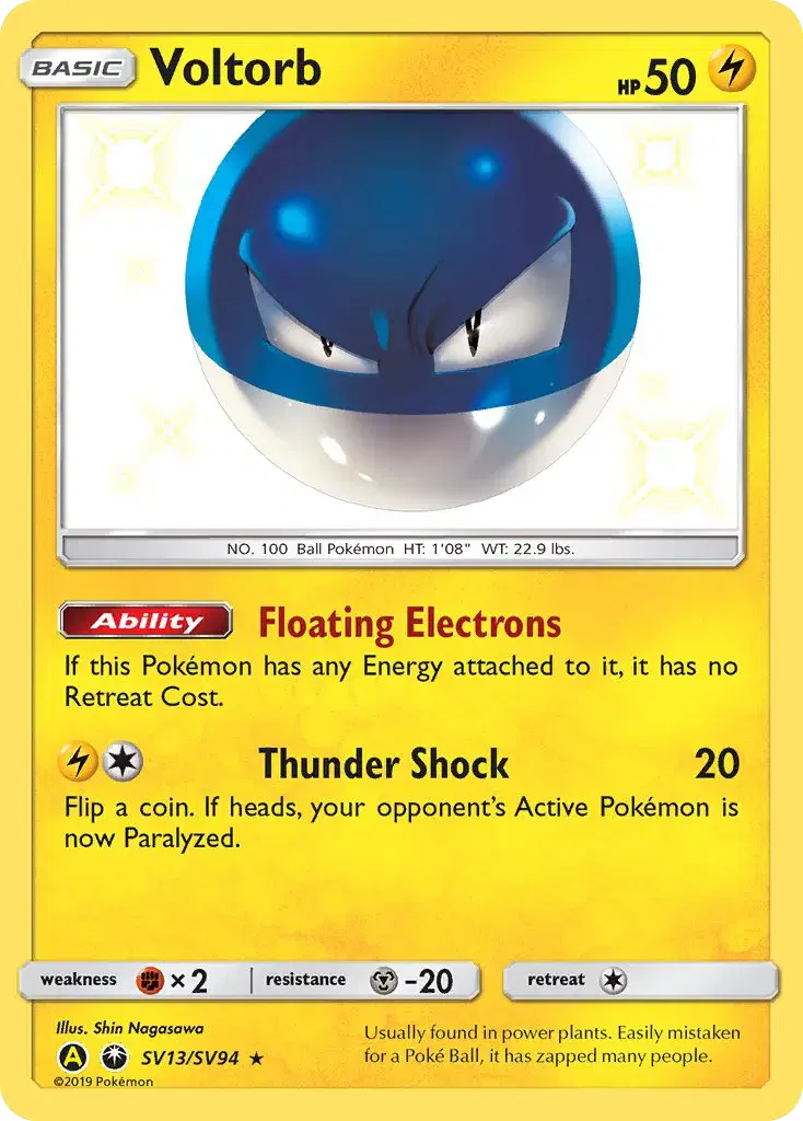 Voltorb Hidden Fates Shiny Vault SV13