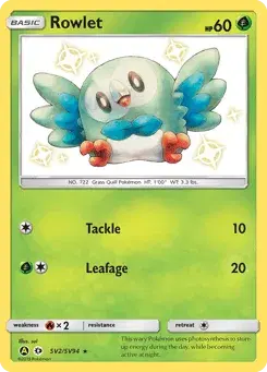 Rowlet Hidden Fates Shiny Vault