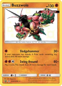 Buzzwole Hidden Fates Shiny Vault