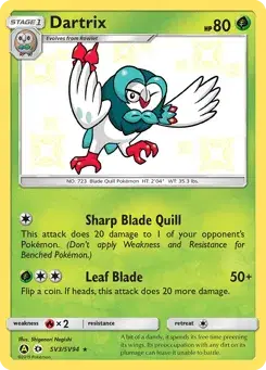 Dartrix Hidden Fates Shiny Vault