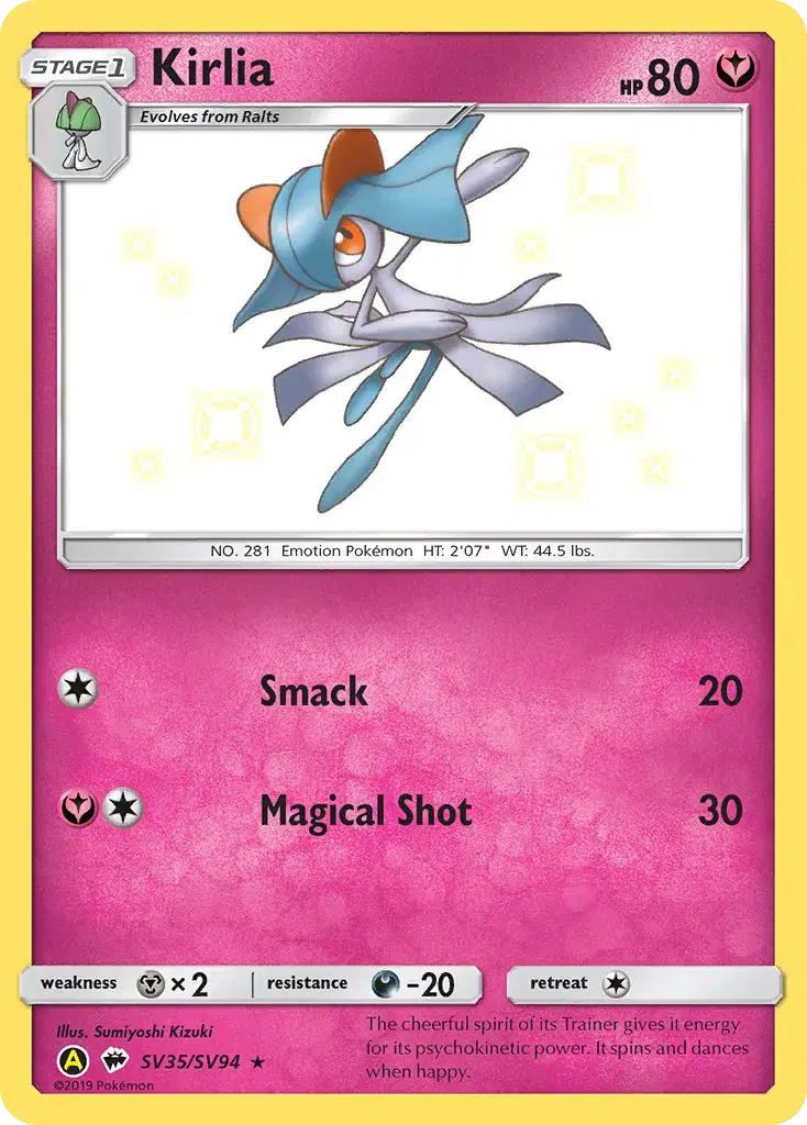 Kirlia Hidden Fates Shiny Vault SV35