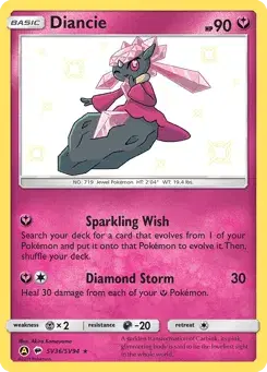 Diancie Hidden Fates Shiny Vault