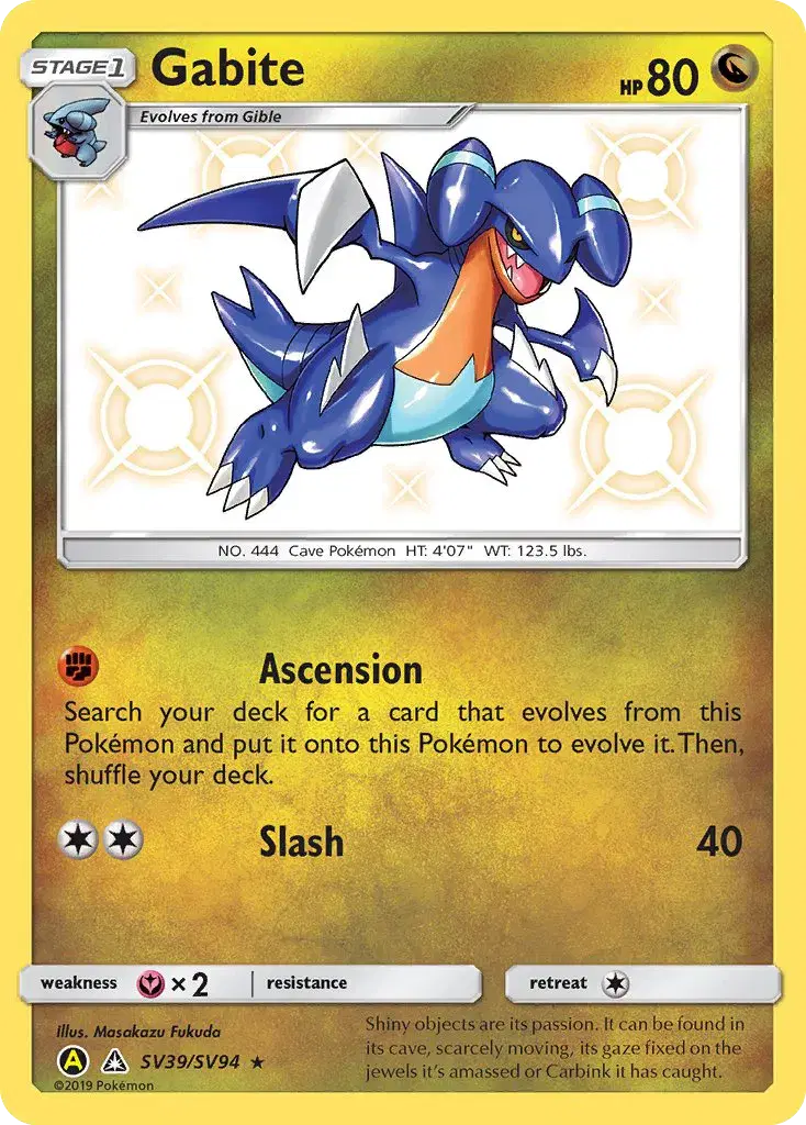 Gabite Hidden Fates Shiny Vault SV39