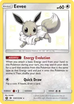 Eevee Hidden Fates Shiny Vault