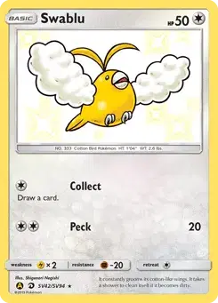Swablu Hidden Fates Shiny Vault