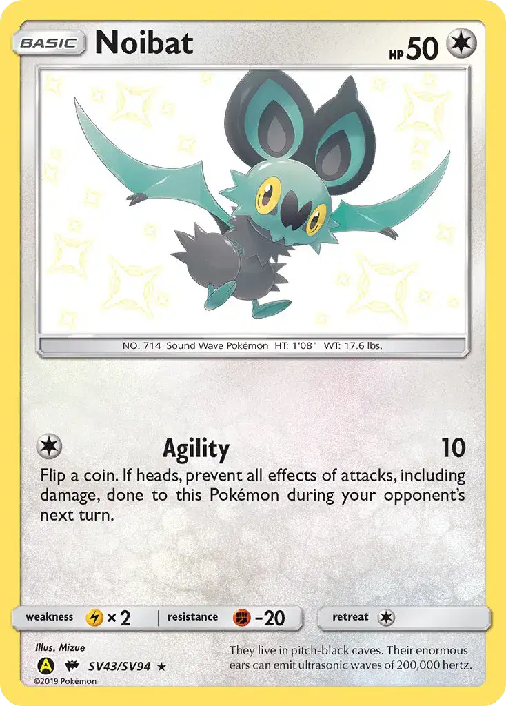Noibat Hidden Fates Shiny Vault SV43