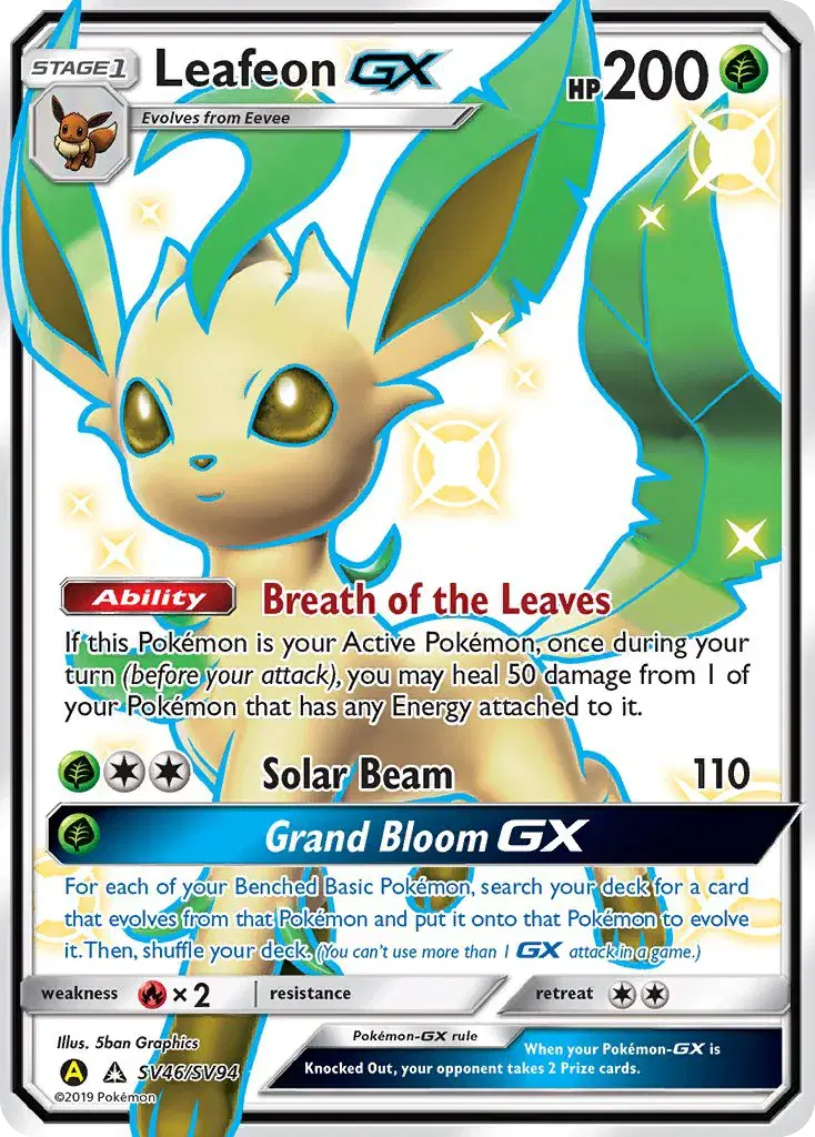 Leafeon-GX Hidden Fates Shiny Vault SV46