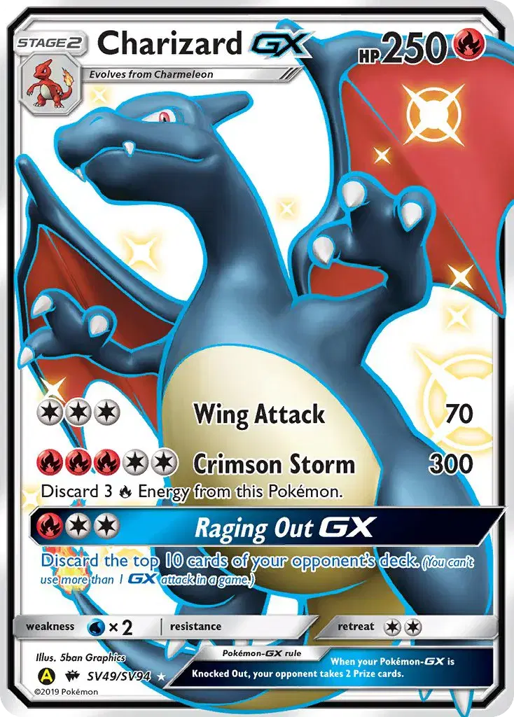 Charizard-GX Hidden Fates Shiny Vault SV49