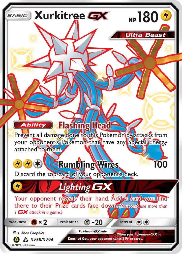 Xurkitree-GX Hidden Fates Shiny Vault SV58
