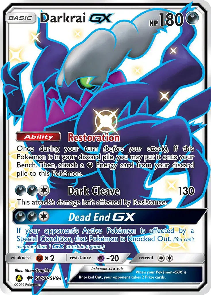 Darkrai-GX Hidden Fates Shiny Vault SV70