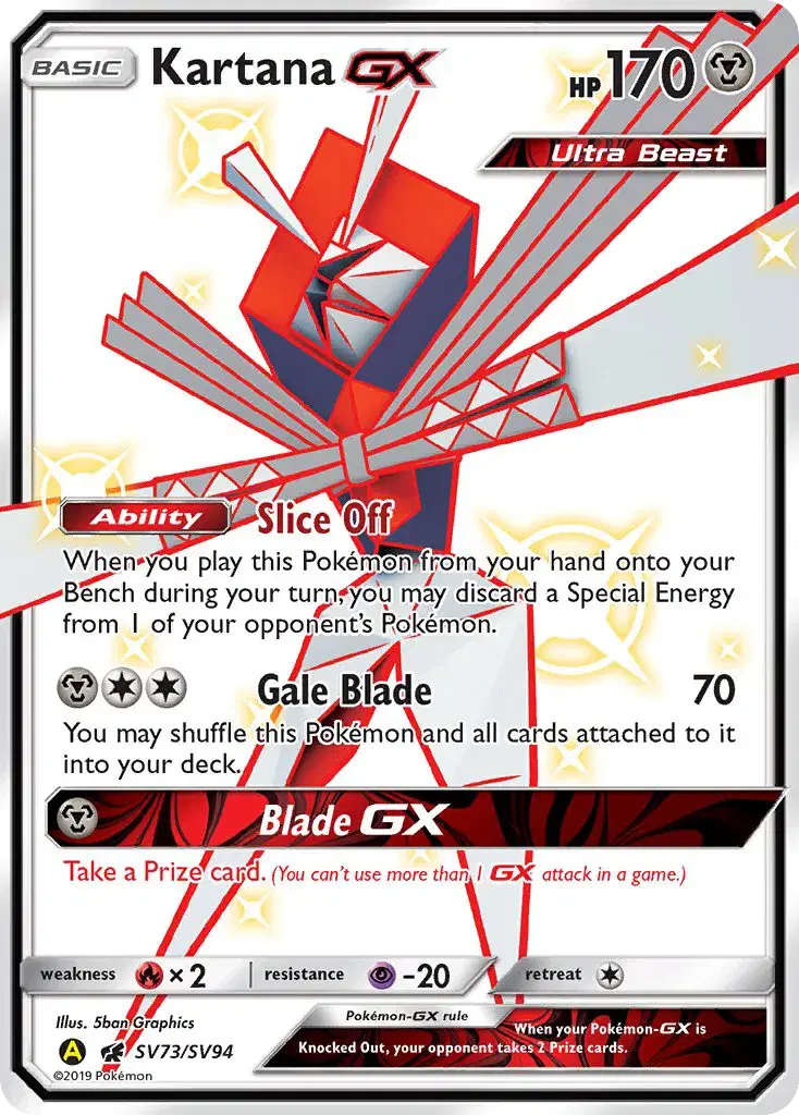 Kartana-GX Hidden Fates Shiny Vault SV73