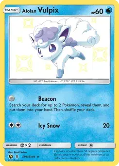 Alolan Vulpix Hidden Fates Shiny Vault