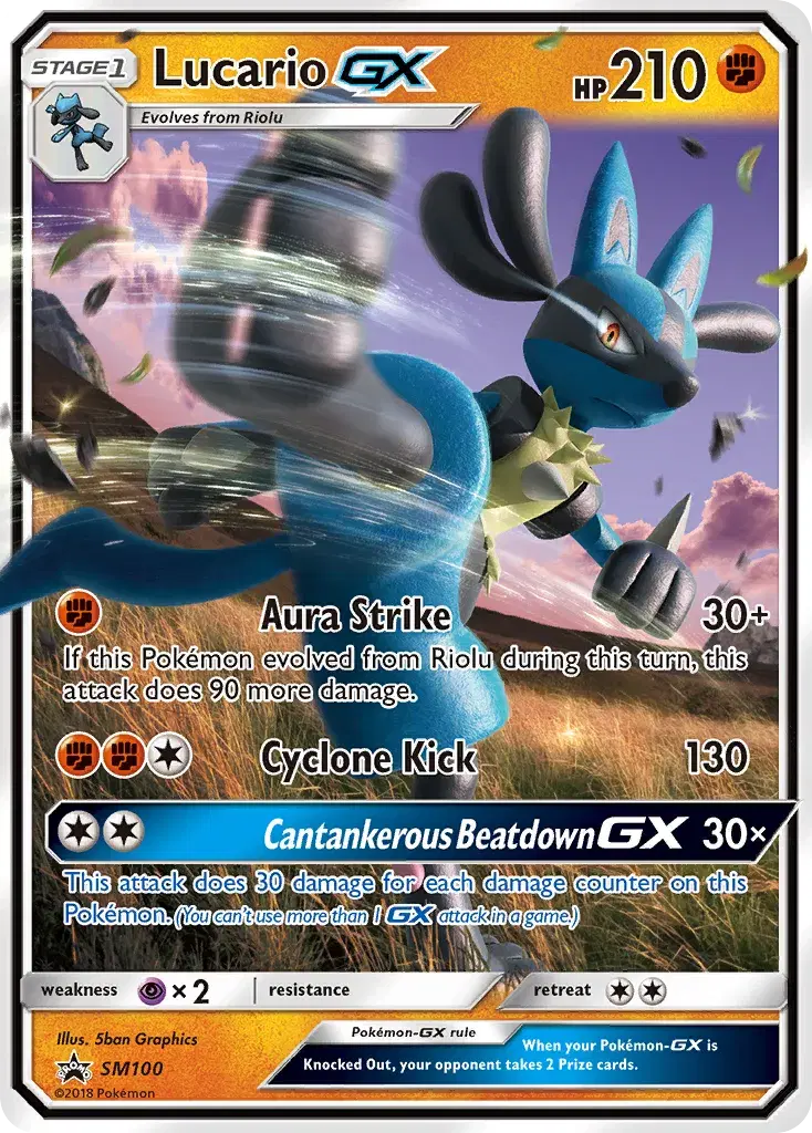 Lucario-GX SM Black Star Promos SM100
