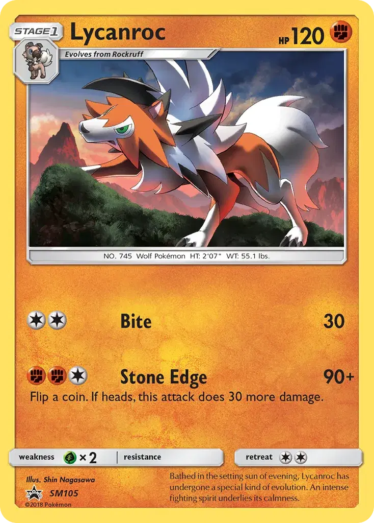 Lycanroc SM Black Star Promos SM105