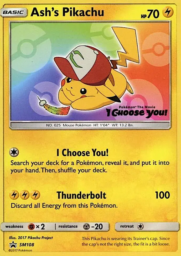 Ash's Pikachu SM Black Star Promos SM108