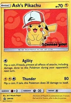 Ash's Pikachu SM Black Star Promos