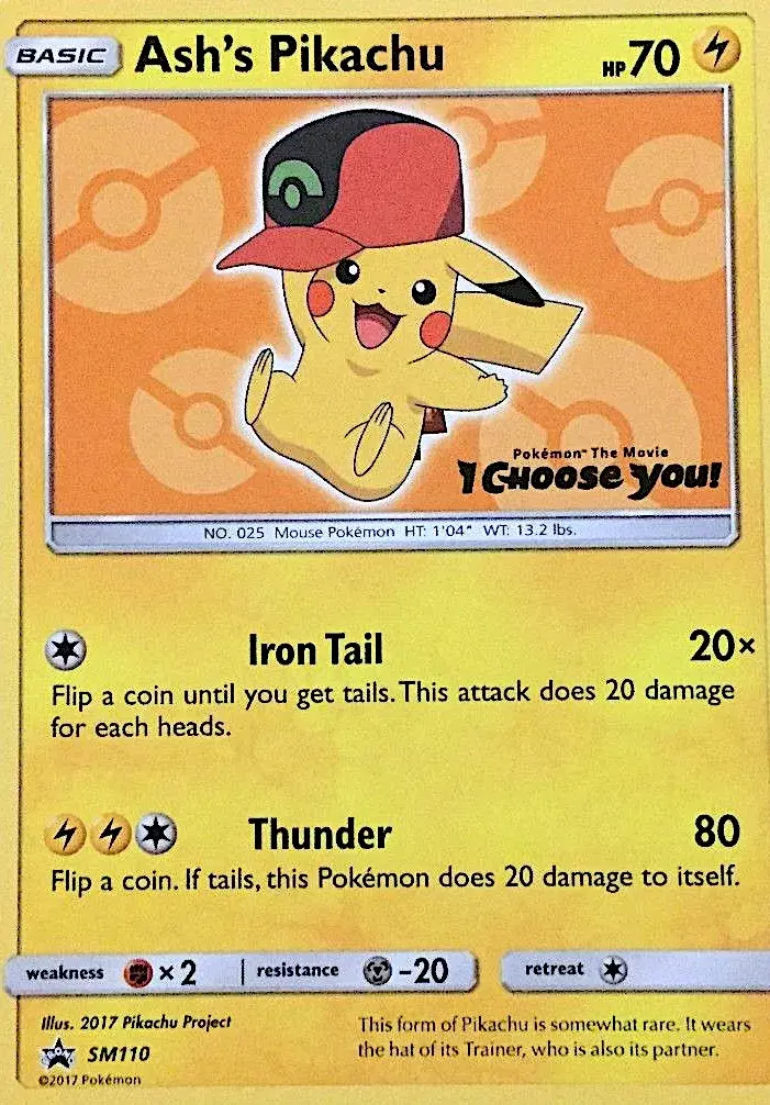 Ash's Pikachu SM Black Star Promos SM110