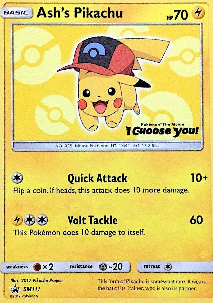 Ash's Pikachu SM Black Star Promos SM111