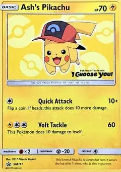 Ash's Pikachu SM Black Star Promos